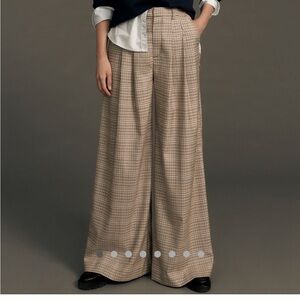 Avery pleated wide leg trousers